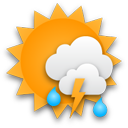 Intervalos nubosos con tormenta y lluvia escasa